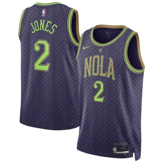 Maillot 2 Jones New Orleans Pelicans 2024-25 City Bleu - Cliquez sur l'image pour la fermer