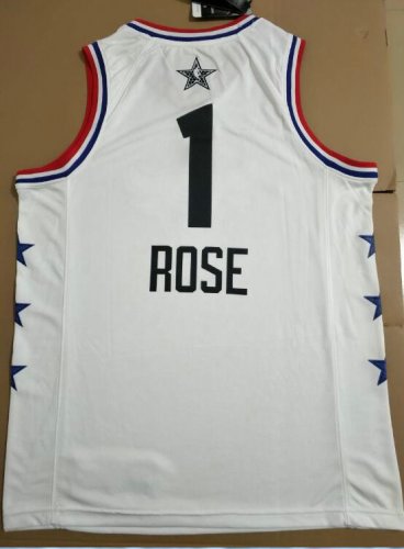 Maillot Basket 1 Rose 2019 all star bulls Blanc