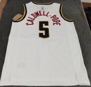 Maillot Basket 5 Caldwell-pope Nuggets Blanc