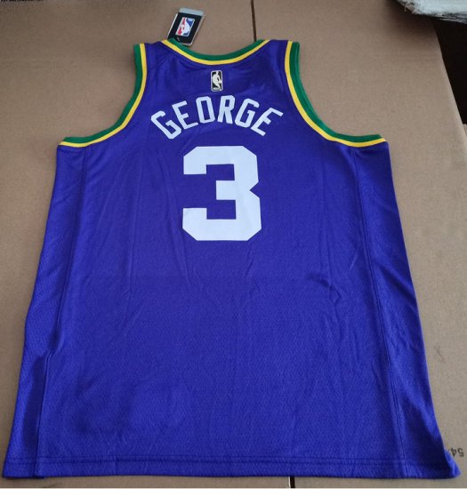 Maillot Utah Jazz 3 George Throwback Violet - Cliquez sur l'image pour la fermer