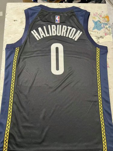 Maillot de Basket 0 Haliburton Pacers 2022-23 City Edition Noir