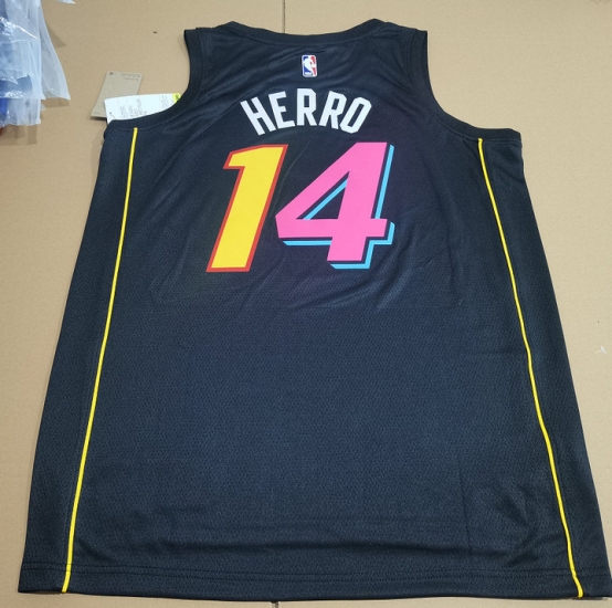 Maillot de Basket 14 Herro Miami Heat 2021-22 City Edition Noir - Cliquez sur l'image pour la fermer