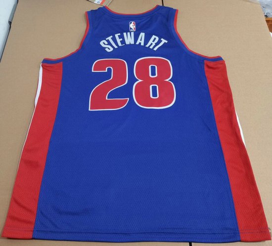 Maillot de Basket 28 Stewart Detroit Pistons Bleu