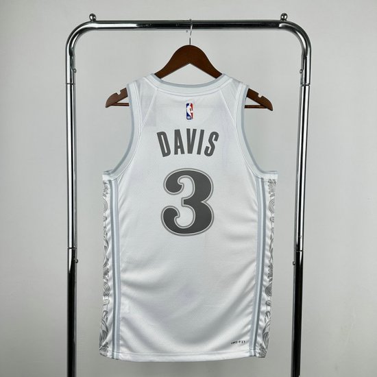 Maillot de Basket 3 Davis Dallas Mavericks 2025 City Edition Blanc - Cliquez sur l'image pour la fermer