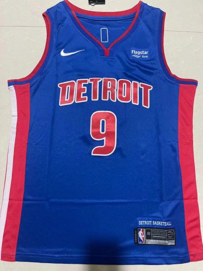 Maillot de Basket 9 Thompson Pistons Bleu - Cliquez sur l'image pour la fermer