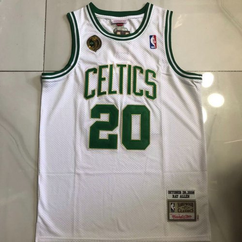 Maillot de Basket Ray Allen 20 Boston Celtics 2008 Blanc