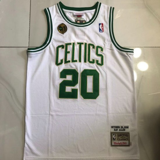 Maillot de Basket Ray Allen 20 Boston Celtics 2008 Blanc - Cliquez sur l'image pour la fermer