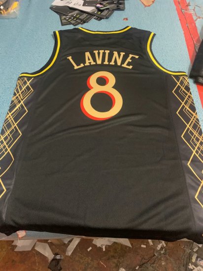 Maillot Basket 8 Lavine Bulls Noir Motor City Edition - Cliquez sur l'image pour la fermer