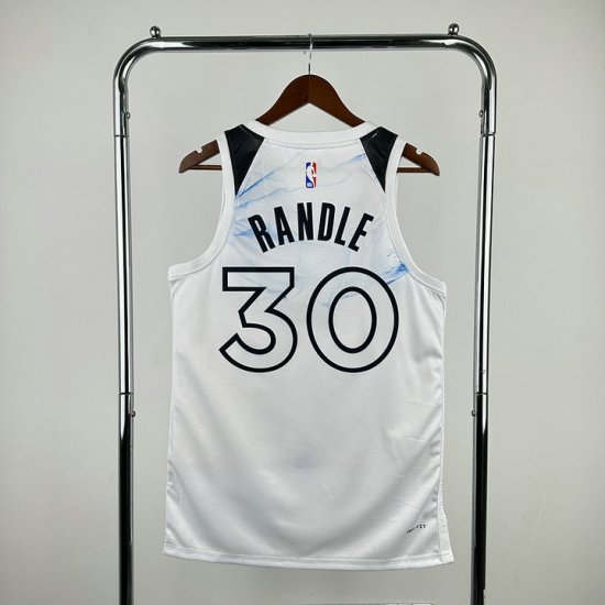 Maillot Minnesota Timberwolves 30 Randle 2024-25 City Edition Blanc - Cliquez sur l'image pour la fermer