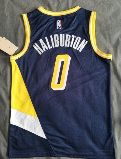 Maillot de Basket 0 Haliburton Pacers 2021-22 City 75e Anniversaire - Cliquez sur l'image pour la fermer