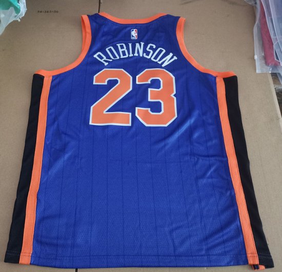 Maillot de Basket 23 Robinson Knicks 23-24 City Edition Bleu