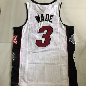 Maillot de Basket 3 Wade Heat 2003-19 Hall of Fame Blanc