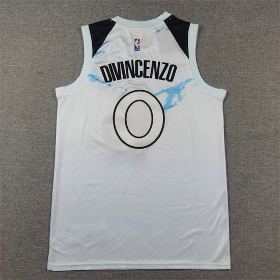 Maillot 0 Divincenzo Minnesota Timberwolves 2024-25 City Edition Blanc - Cliquez sur l'image pour la fermer