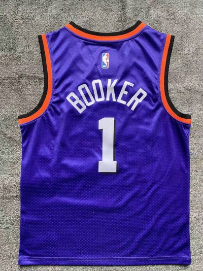 Maillot 1 Booker Enfant Phoenix Suns Classic Edition Violet