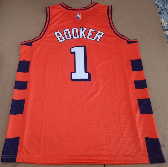 Maillot Phoenix Suns 1 Booker fashion design Orange - Cliquez sur l'image pour la fermer