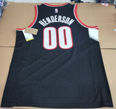 Maillot de Basket 00 Henderson Blazers Noir