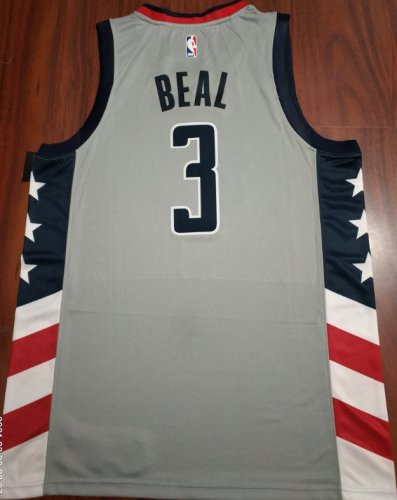 Maillot de Basket 3 Beal Wizards 2020-21 City Edition Gris