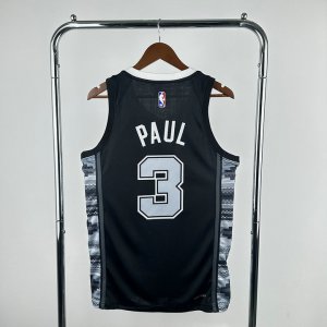 Maillot 3 Chris Paul Spurs 2023-24 Statement Edition Noir