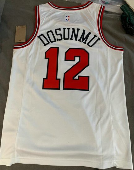 Maillot Basket 12 Dosunmu Chicago Bulls Blanc - Cliquez sur l'image pour la fermer