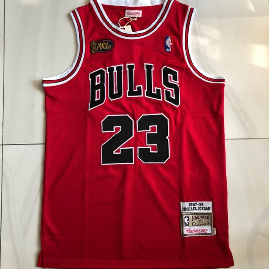 Maillot Basket 23 Jordan Chicago Bulls 1997-98 Finals Rouge - Cliquez sur l'image pour la fermer