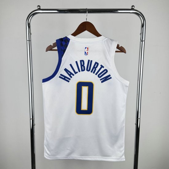 Maillot de Basket 0 Haliburton Pacers 2020-21 City Blanc - Cliquez sur l'image pour la fermer