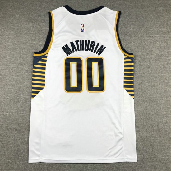 Maillot de Basket 00 Mathurin Indiana Pacers 2022-23 Blanc - Cliquez sur l'image pour la fermer