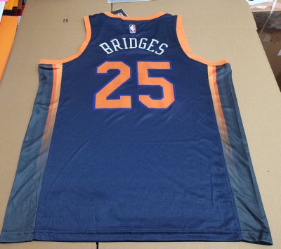 Maillot de Basket 25 Bridges Knicks 2022-23 Statement Edition Bleu