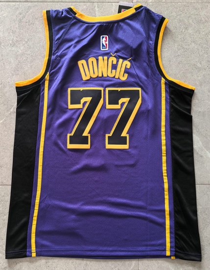 Maillot de Basket 77 Doncic Lakers 23-24 Statement Violet - Cliquez sur l'image pour la fermer