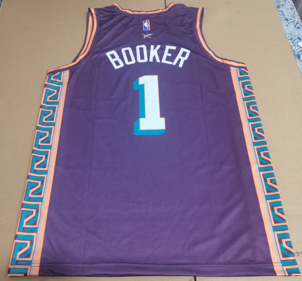 Maillot 1 Booker Phoenix Suns fashion design Violet - Cliquez sur l'image pour la fermer