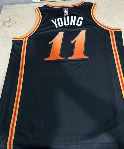 Maillot Atlanta Hawks 2022 2023 Young 11 City Edition Noir