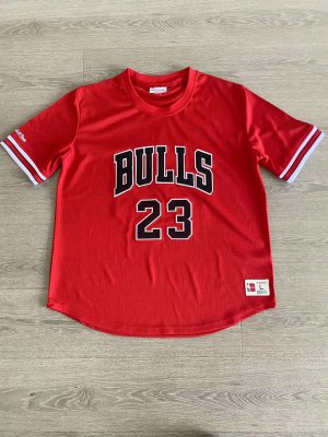 Maillot Basket 23 Jordan Bulls Rouge Manche Courte