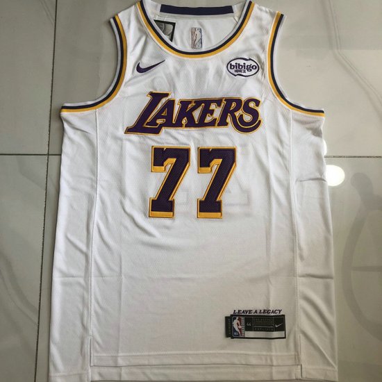 Maillot NBA 77 Doncic Los Angeles Lakers Blanc - Cliquez sur l'image pour la fermer