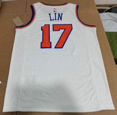 Maillot de Basket 17 Lin New York Knicks Blanc