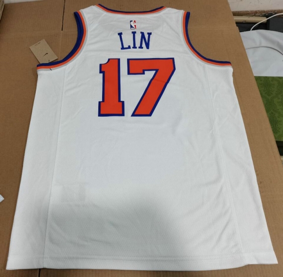 Maillot de Basket 17 Lin New York Knicks Blanc - Cliquez sur l'image pour la fermer