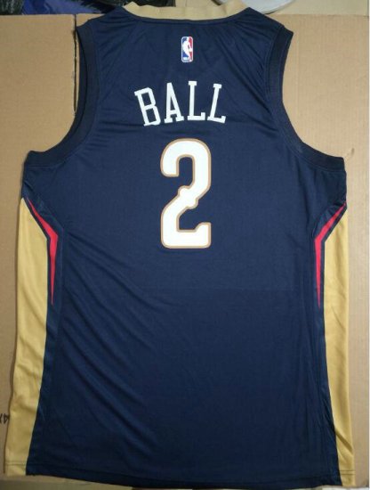 Maillot de Basket 2 Lonzo Ball Pelicans Bleu Marine - Cliquez sur l'image pour la fermer