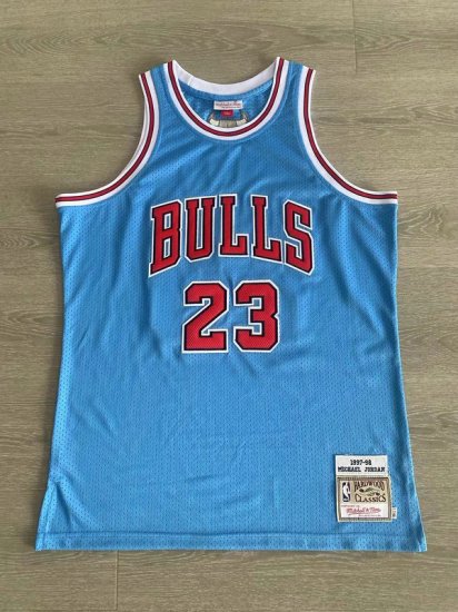 Maillot de Basket 23 Jordan Bulls 1997-98 Bleu