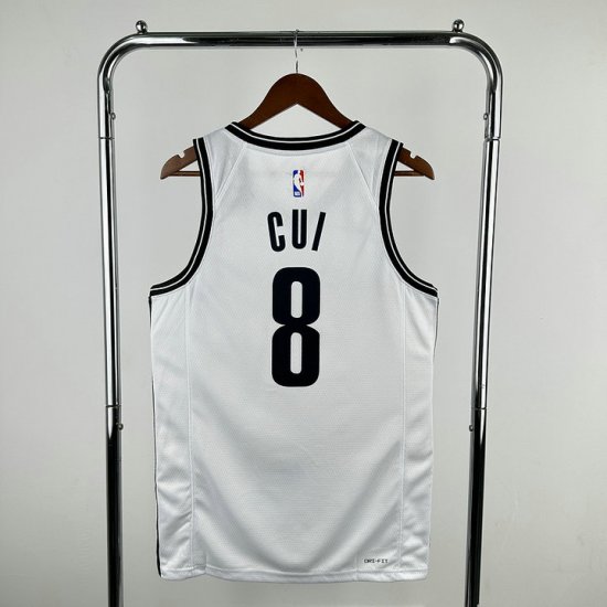 Maillot de Basket 8 CUI Brooklyn Nets Blanc - Cliquez sur l'image pour la fermer