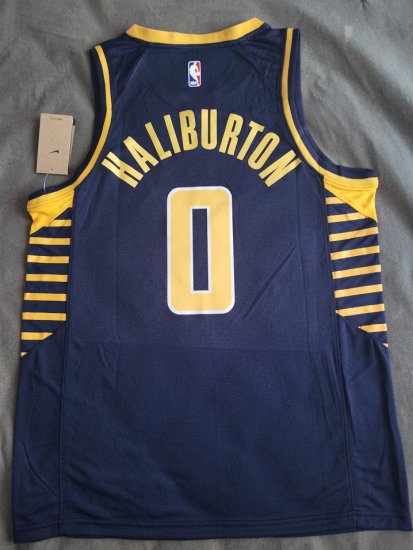 Maillot de Basket 0 Haliburton Indiana Pacers Bleu - Cliquez sur l'image pour la fermer