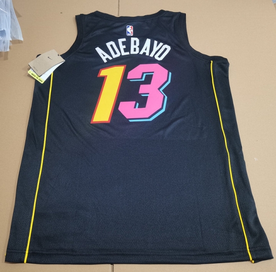 Maillot de Basket 13 Adebayo Miami Heat 2021-22 City Edition Noir - Cliquez sur l'image pour la fermer