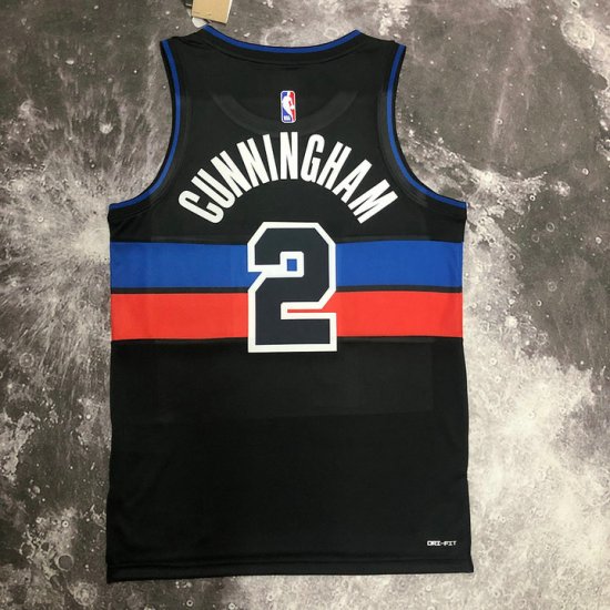 Maillot de Basket 2 Cunningham Detroit Pistons 2022-23 Noir - Cliquez sur l'image pour la fermer