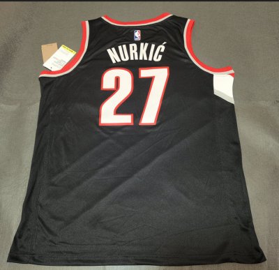 Maillot de Basket 27 Nurkic Portland Trail Blazers Noir