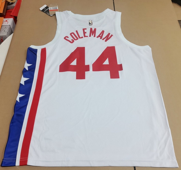 Maillot de Basket 44 Coleman Brooklyn Nets Blanc - Cliquez sur l'image pour la fermer