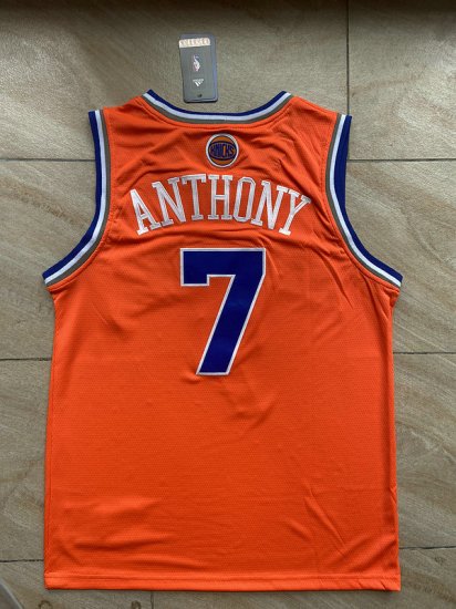 Maillot de Basket 7 Anthony New York Knicks Orange - Cliquez sur l'image pour la fermer