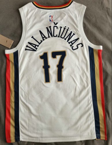 Maillot 17 Valanciunas New Orleans Pelicans 2021-22 City Edition Blanc