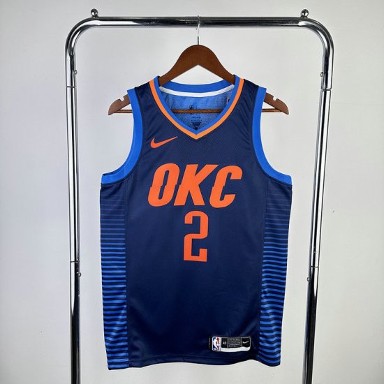 Maillot 2 Gilgeous-Alexander OKC Thunder Bleu - Cliquez sur l'image pour la fermer