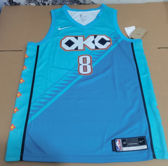 Maillot 8 Williams 2019 OKC Thunder City Edition Bleu - Cliquez sur l'image pour la fermer