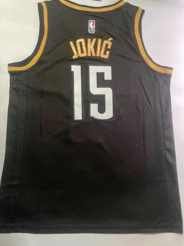 Maillot Basket 15 Jokic Nuggets 2023-24 Noir Or