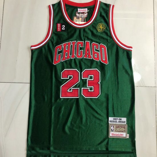 Maillot Basket 23 Jordan Bulls 1997-98 Vert