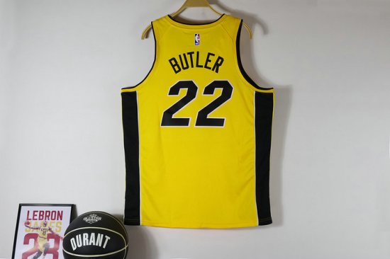 Maillot de Basket 22 Butler Miami Heat 2021-22 Earned Edition Jaune