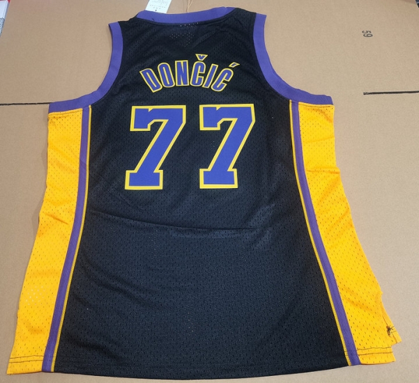 Maillot de Basket 77 Doncic Los Angeles Lakers Noir - Cliquez sur l'image pour la fermer